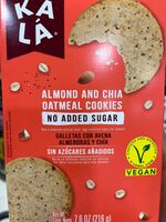 Almond And Chia Oatmeal Cookies No Added Sugar