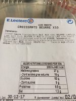 Croissant beurre X10