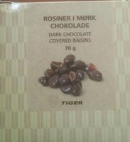 Dark chocolate covered raisins