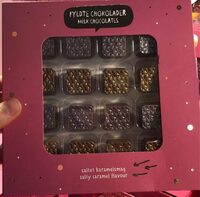 Milk chocolates salty caramel flavour