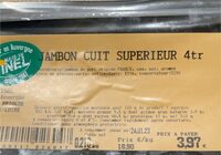 Jambon cuit supérieur 4 tr