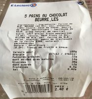 5 pains au chocolat beurre, les 3 meniers