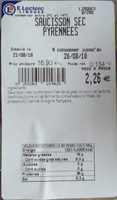 Saucisson sec Pyrénées