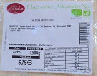 Jambon braisé bio