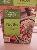 Noodles with green curry sauce