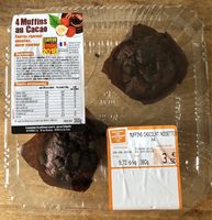 4 muffins au cacao