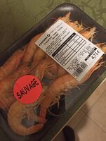 Crevettes roses cuites sauvages