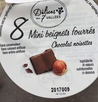 8 minis beignets fourres chocolats noisettes