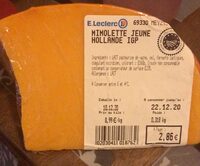 Mimolette jeune hollande igp