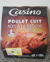 Poulet cuit rôti à la broche
