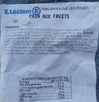 Pain aux fruits