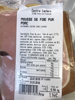 Mousse de foie pur porc