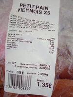 Petits pains viennois x5