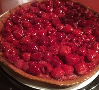 Tarte framboise 6 parts