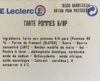 Tarte aux pommes 6/8p