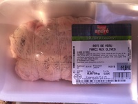 Roti de veau farci aux olives