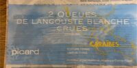 2 Queues de langouste blanche crues