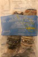 2 queues de langouste blanche crues