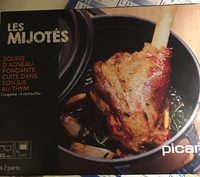 Souris d'agneau fondante cuite dans son jus au thym