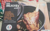 Souris d'agneau fondante cuite dans son jus au thym