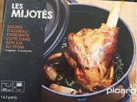 Souris d'agneau fondante cuite dans son jus de thym
