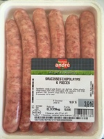 Saucisses chipolatas - 6 pièces