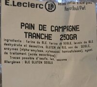 Pain de campagne tranché