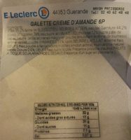 Galette creme d'amande 6p