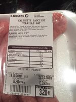 Saucisses volaille