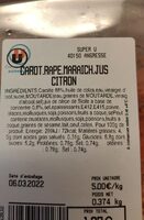 Carottes râpées