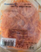 Carottes rapees nature