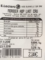 Morbier AOP lait cru