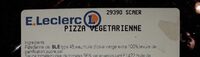 Pizza végétarienne Leclerc Scaër