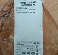 Crêpes fraîches bretonnes x 6