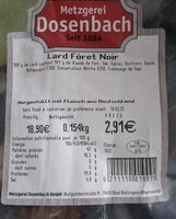 Lard Forêt Noire