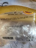 Gruyere au lait cru