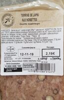 Terrine de lapin aux noisette