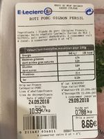 Roti de porc oignon persil