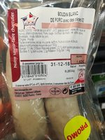 Boudin blanc de porc aux cepes