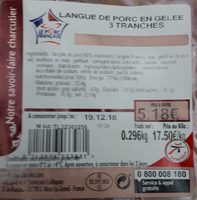 Langue De Porc En Gelee 3 Tranches