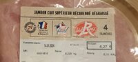 Jambon cuit supérieur label rouge