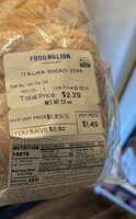 Italian loaf thinly sliced