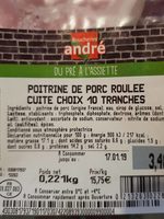 Poitrine de porc roulée