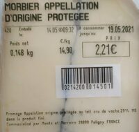 Morbier appellation