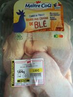 Cuisse de poulet nourri aux grains de blé