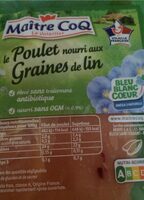 Poulet nourri aix graines de lin