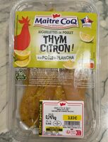 Aiguillettes de poulet  thym citron
