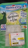 Poulet nourri graines de lin.