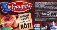 Tranche de filet de poulet rôti