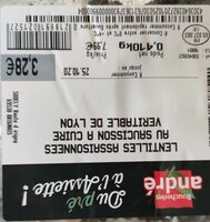 Lentilles assaisonnées au saucisson à cuire